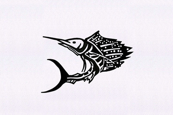 Black Bony Fish Design: A Unique Embroidery File for Creative Sellers