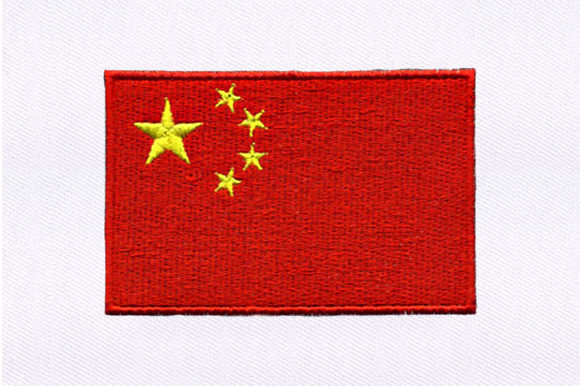 China Flag Design for Seasonal Embroidery Projects