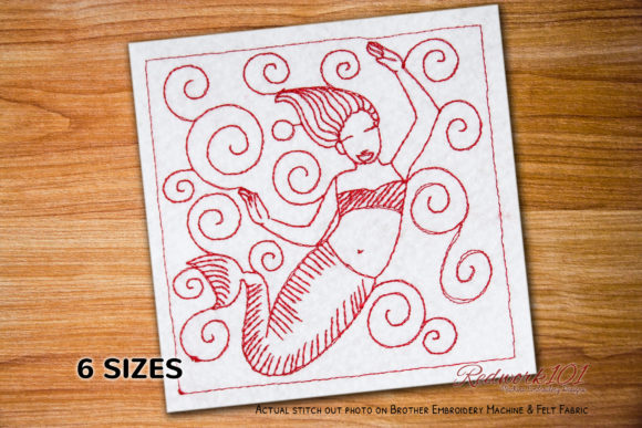 Dancing Mermaid Pattern Redwork Review for Real Projects