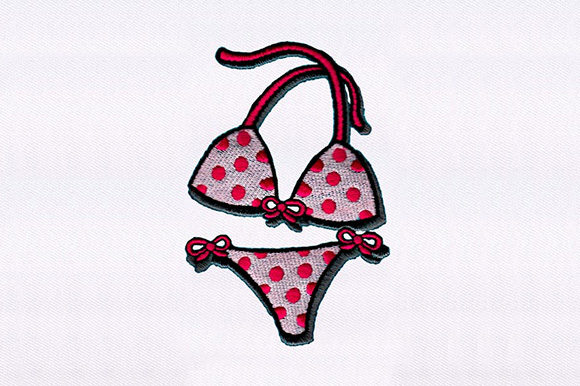 Dot Printed Swimsuit Embroidery Review
