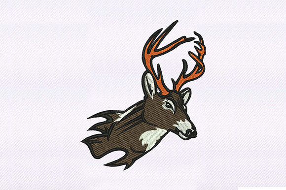 Horned Deer Head: A Seasonal Embroidery Design Review