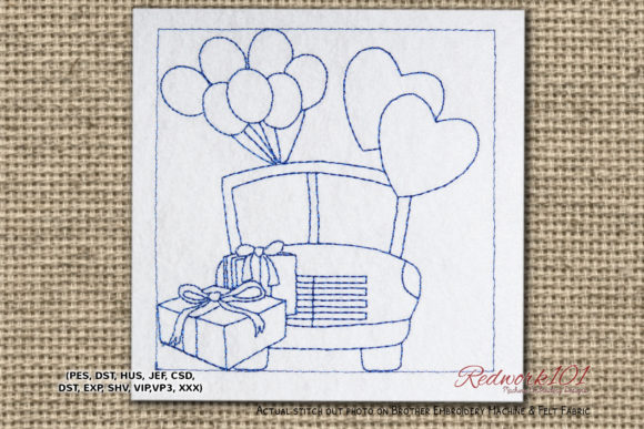 Just Married Love Car Embroidery Design Review
