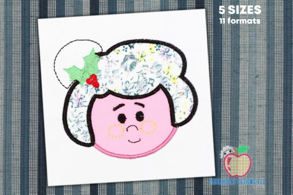 Mrs. Claus Head Applique: A Designer's Perspective