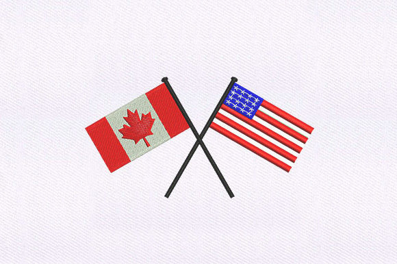 USA and Canada Flags Embroidery Design Review